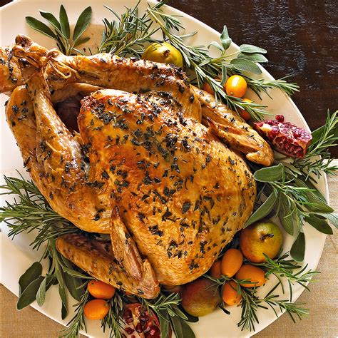 traditional-herbed-roast-turkey-recipe-eatingwell image