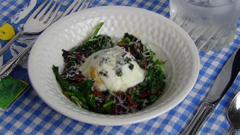 sous-vide-13-minute-egg-on-wilted-spinach-salad image