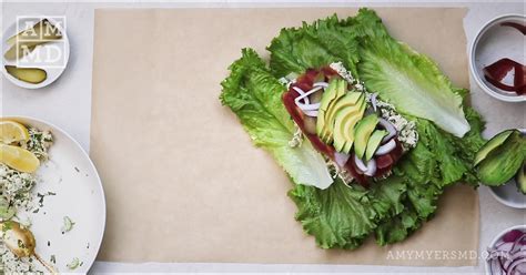 healthy-chicken-salad-lettuce-wraps-amy-myers-md image