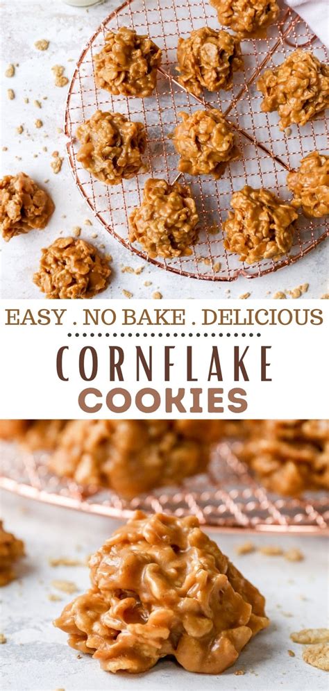 no-bake-peanut-butter-cornflake-cookies-5-ingredients image