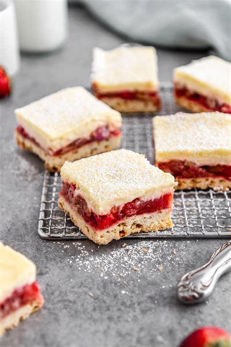 strawberry-rhubarb-cheesecake-bars-recipe-girl image