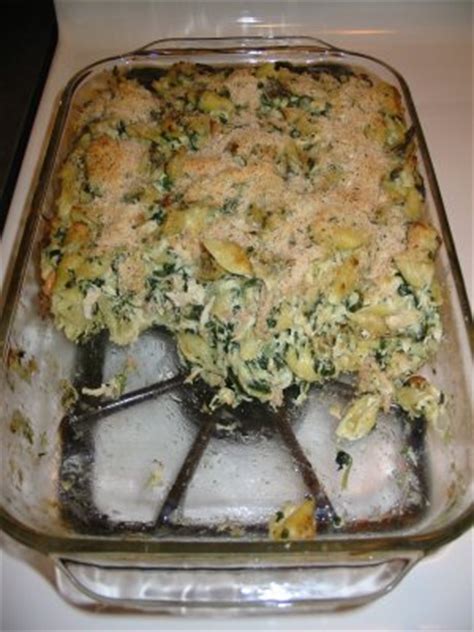 chicken-shells-spinach-casserole-tasty-kitchen image