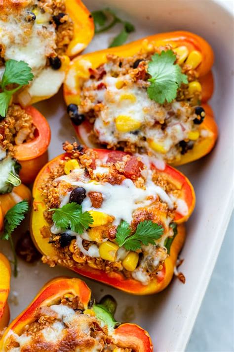 quinoa-stuffed-peppers-feelgoodfoodie image