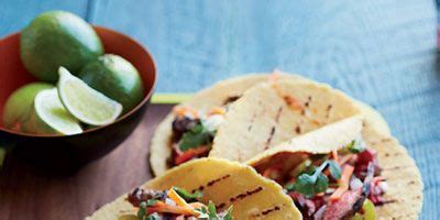 marinated-skirt-steak-tacos-with-pecan-chipotle-salsa image