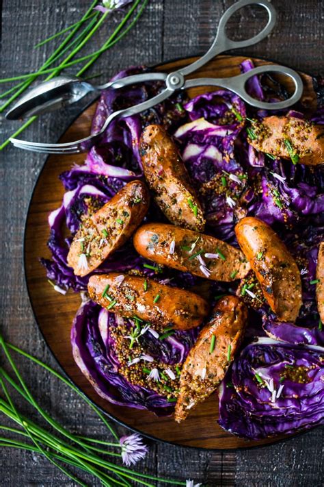 grilled-cabbage-with-sausage-vegan-adaptable image