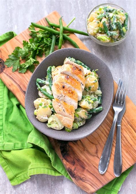 grilled-chicken-with-green-bean-potato-salad-the-petite image