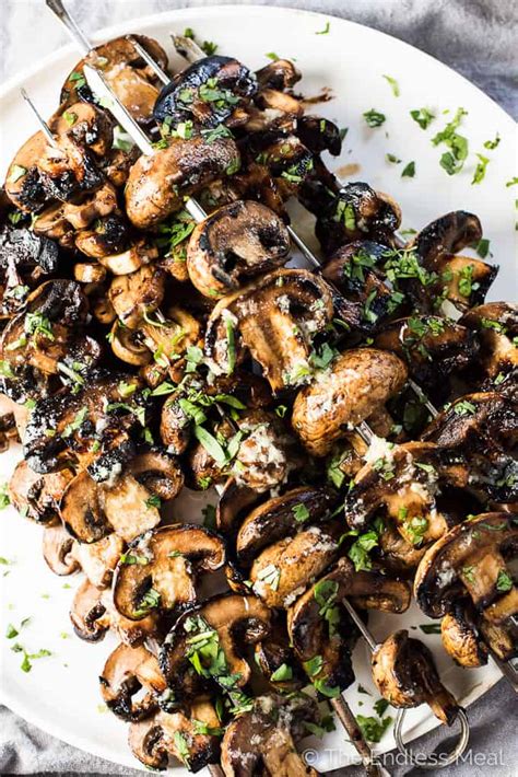 grilled-garlic-butter-mushrooms-the-endless-meal image