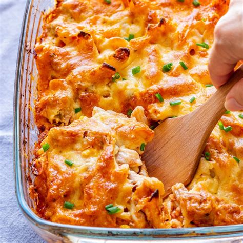 easy-chicken-pasta-casserole-recipe-happy-foods-tube image