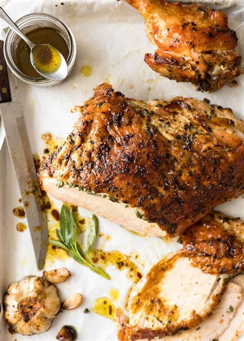 roast-turkey-breast-with-garlic-herb-butter-recipetin image