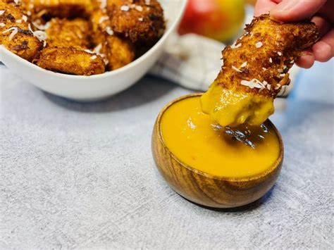 coconut-chicken-tenders-with-mango-dipping-sauce image
