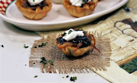 phyllo-cup-appetizers-bbq-pulled-pork-phyllo-cups image