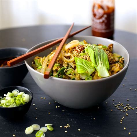 noodles-with-ginger-pork-or-turkey-and-bok-choy image