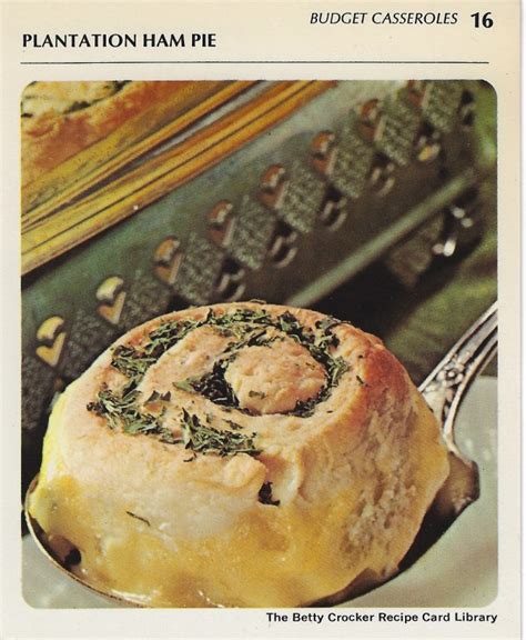 plantation-ham-pie-vintage-recipe-cards image