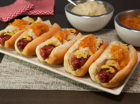 smoked-turkey-kielbasa-dogs-with-red-onion-sauce image