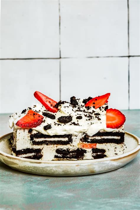 strawberry-oreo-icebox-cake-kitchn image