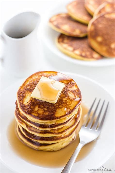 keto-pancakes-fluffy-low-carb-pancakes-wholesome image