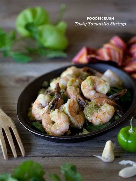 easy-tomatillo-shrimp-recipe-foodiecrush image