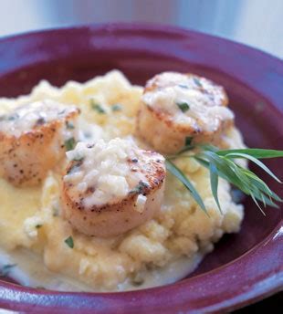 scallops-with-mashed-potatoes-with-tarragon-sauce image