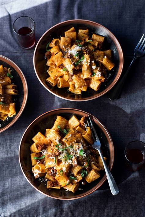 rigatoni-with-merguez-ricotta-salata-and-brown-butter image