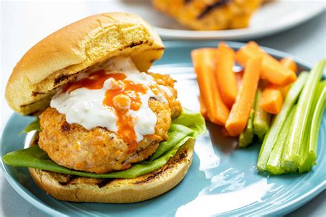 spicy-buffalo-chicken-burgers-simply image