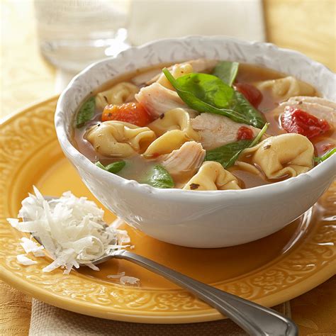 turkey-tortellini-soup-recipe-eatingwell image