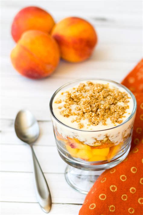 peach-crisp-yogurt-parfait-with-no-bake-crumble-topping image