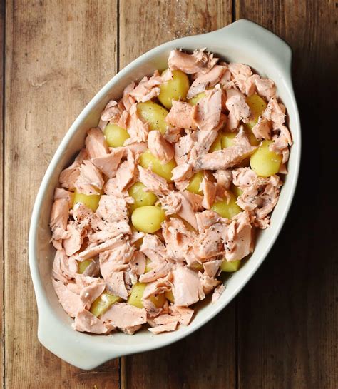 healthy-creamy-leftover-salmon-and-potato-bake image