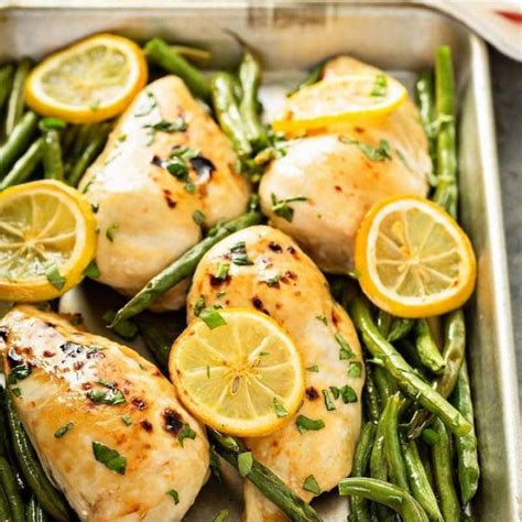 lemon-chicken-sheet-pan-dinner-recipe-the-novice image