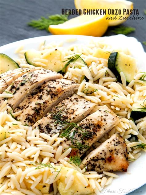herbed-chicken-orzo-pasta-and-zucchini-fitness-food image
