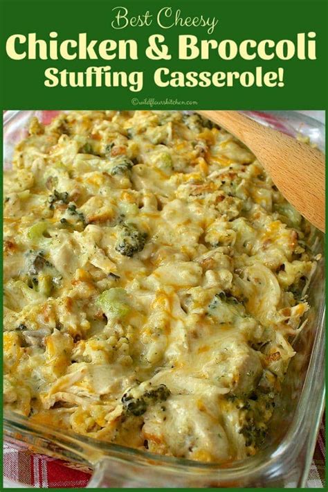 best-cheesy-chicken-broccoli-stuffing-casserole image