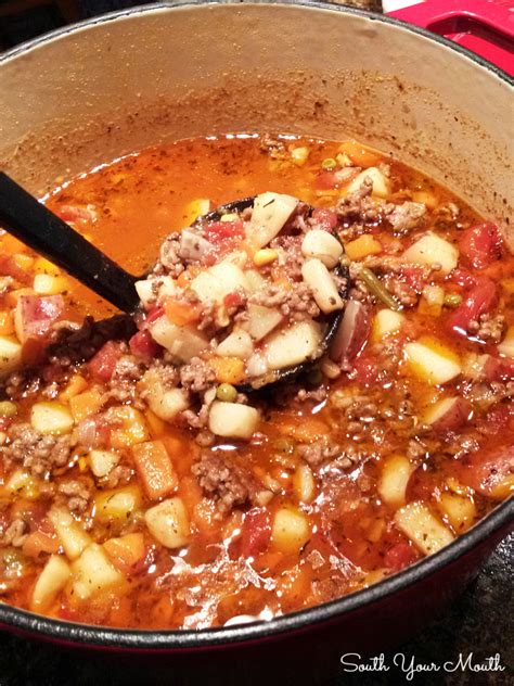 south-your-mouth-hamburger-vegetable-beef-soup image