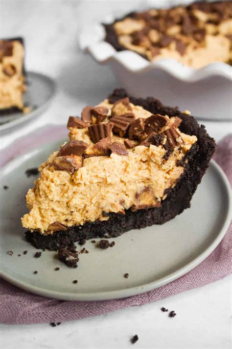 easy-peanut-butter-pie-with-oreo-crust-bake-bacon image