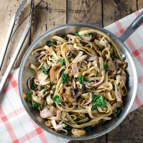 creamy-chicken-fettuccine-with-mushrooms-and-kale image