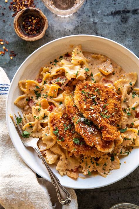 southern-style-creamy-parmesan-chicken-pasta-half-baked image