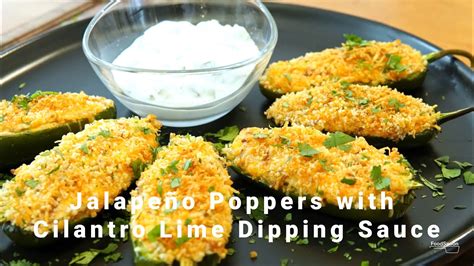 oven-baked-jalapeo-poppers-with-cilantro-lime-dipping image