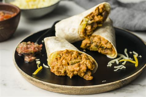 ground-turkey-burritos-with-refried-beans-the-spruce image