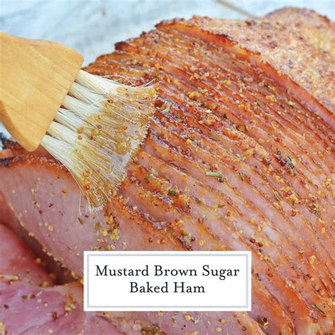 mustard-brown-sugar-baked-ham-easy-spiral-ham image