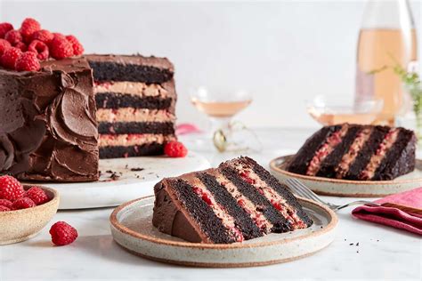 chocolate-mousse-cake-with-raspberries-recipe-king image
