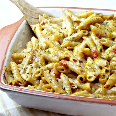 baked-penne-pasta-with-three-cheeses-it-is-a-keeper image