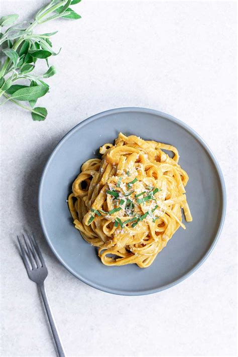 creamy-pumpkin-pasta-with-sage-and-parmesan-savory image