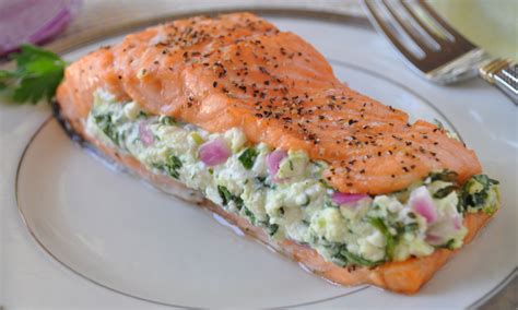 simple-salmon-with-spinach-feta-stuffing image