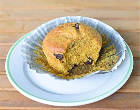 easy-chocolate-chip-pumpkin-muffins-recipe-honest image