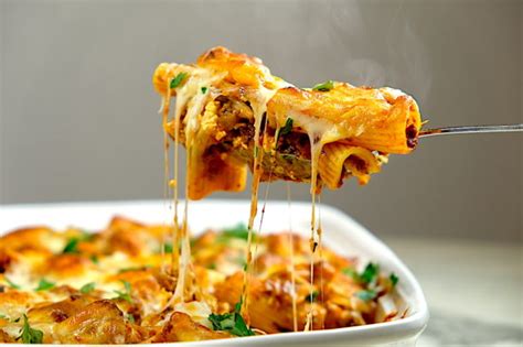 baked-rigatoni-with-a-beefy-mushroom-bolognese image