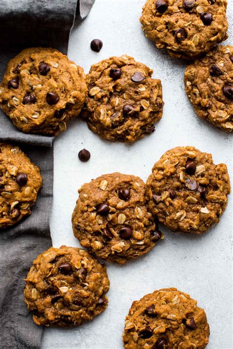 pumpkin-oatmeal-chocolate-chip-cookies-sallys-baking image