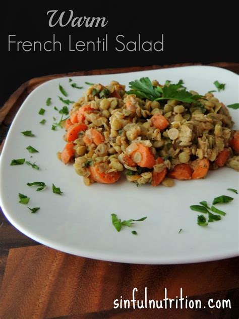 warm-french-lentil-salad-sinful-nutrition image
