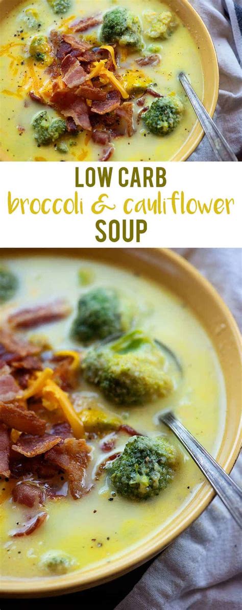 broccoli-cauliflower-soup-that-low-carb-life image