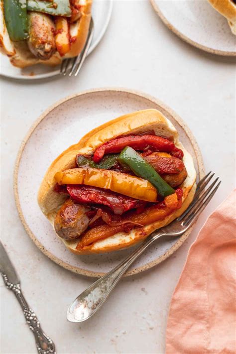 sausage-peppers-and-onions-recipe-simply image