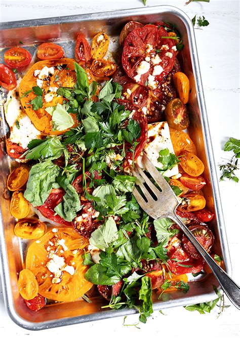 roasted-heirloom-tomatoes-with-feta-and-herbs image