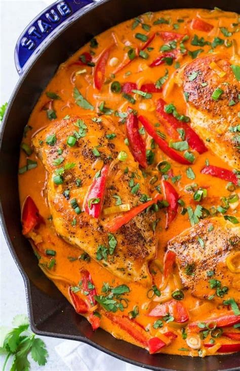 thai-chicken-curry-with-coconut-milk-easy-one-pan image