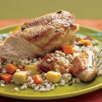herb-basted-chicken-with-pearl-barley-bacon-and-root image